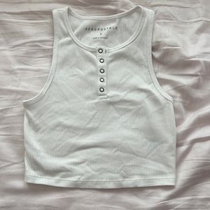 Aeropostale Ribbed Button Up Tank